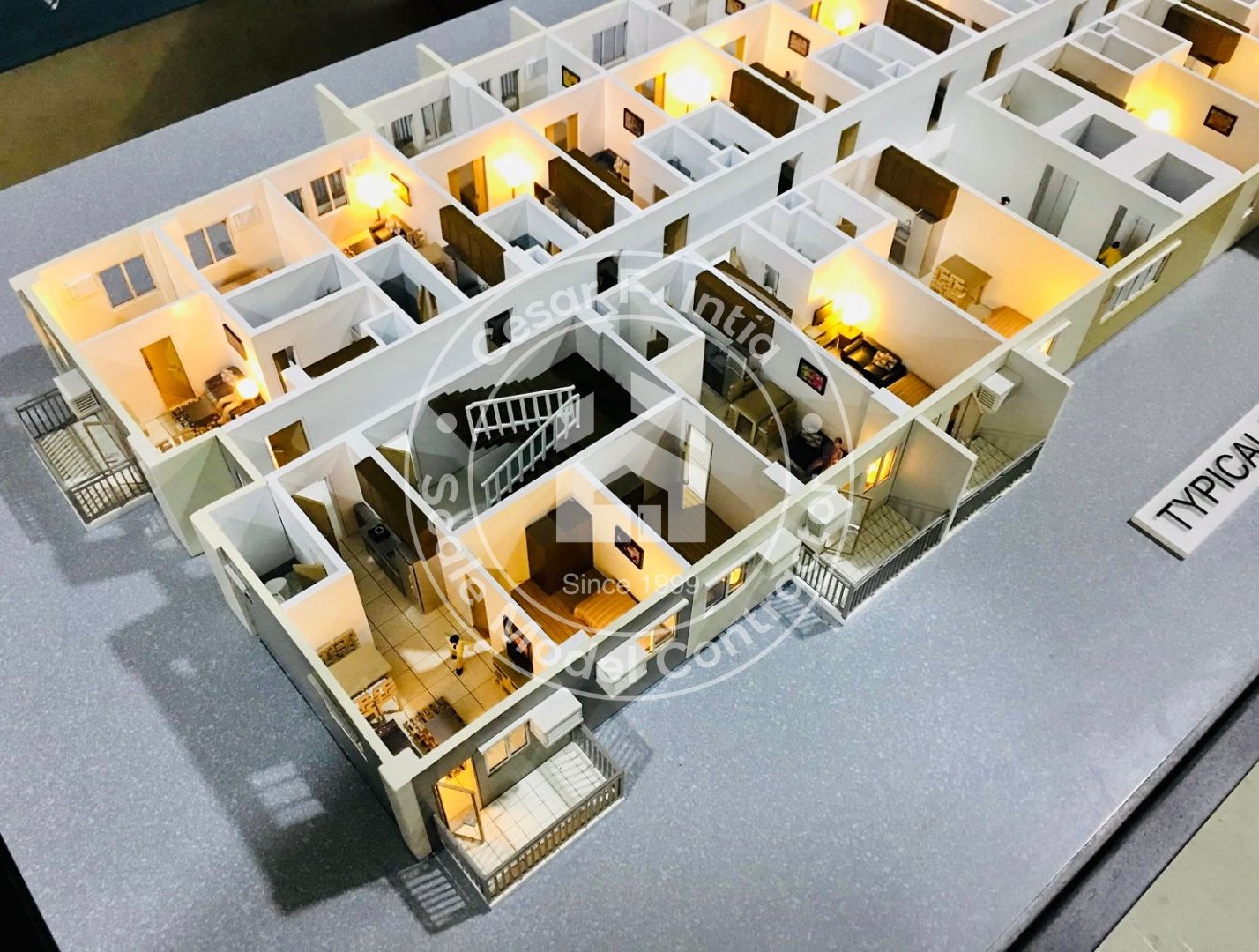 Interior scale model with furnishings — 1